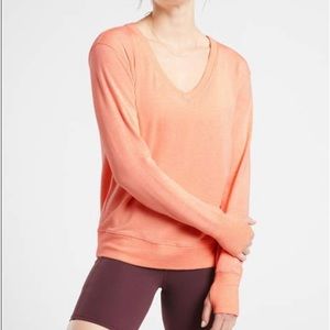 Athleta Sunrise V-neck Sweatshirt - brand new with tags